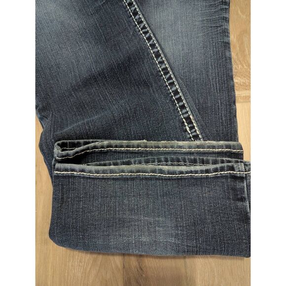 LONG Silver Aiko Mid Rise Jeans (33L) Bootcut EUC - Picture 11 of 12
